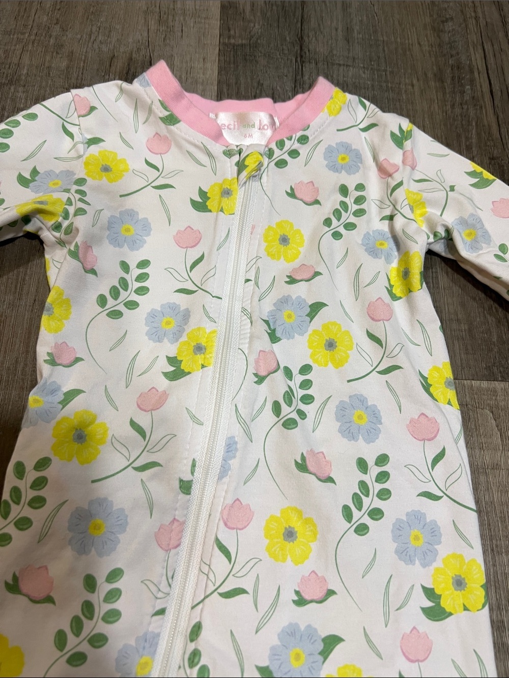 Cecil and Lou Button Butt Flap zip up pajamas size 6M - Picture 2 of 6